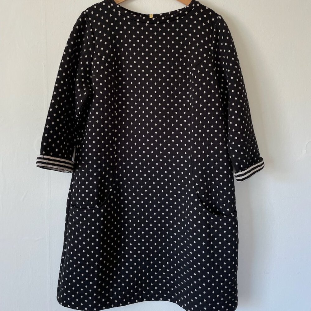 Boden Dotty Day Quilted Polka Dot Dress Shift
